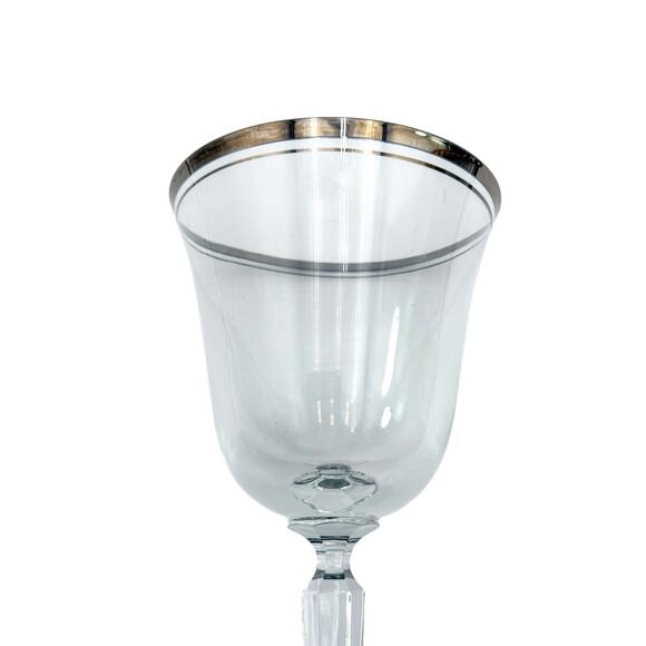 Mikasa Briarcliffe Crystal Stemware Silver Band Iced Tea Wine Glass Water Goblet - Picture 15 of 16